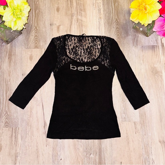 Bebe ribbed lace top - Picture 3 of 13